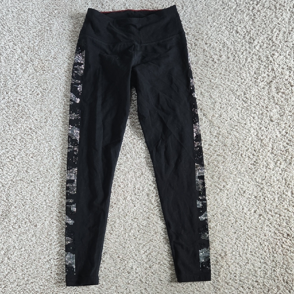 BOGO Calvin Klein Black Performance Leggings Women's Small Rhinestones